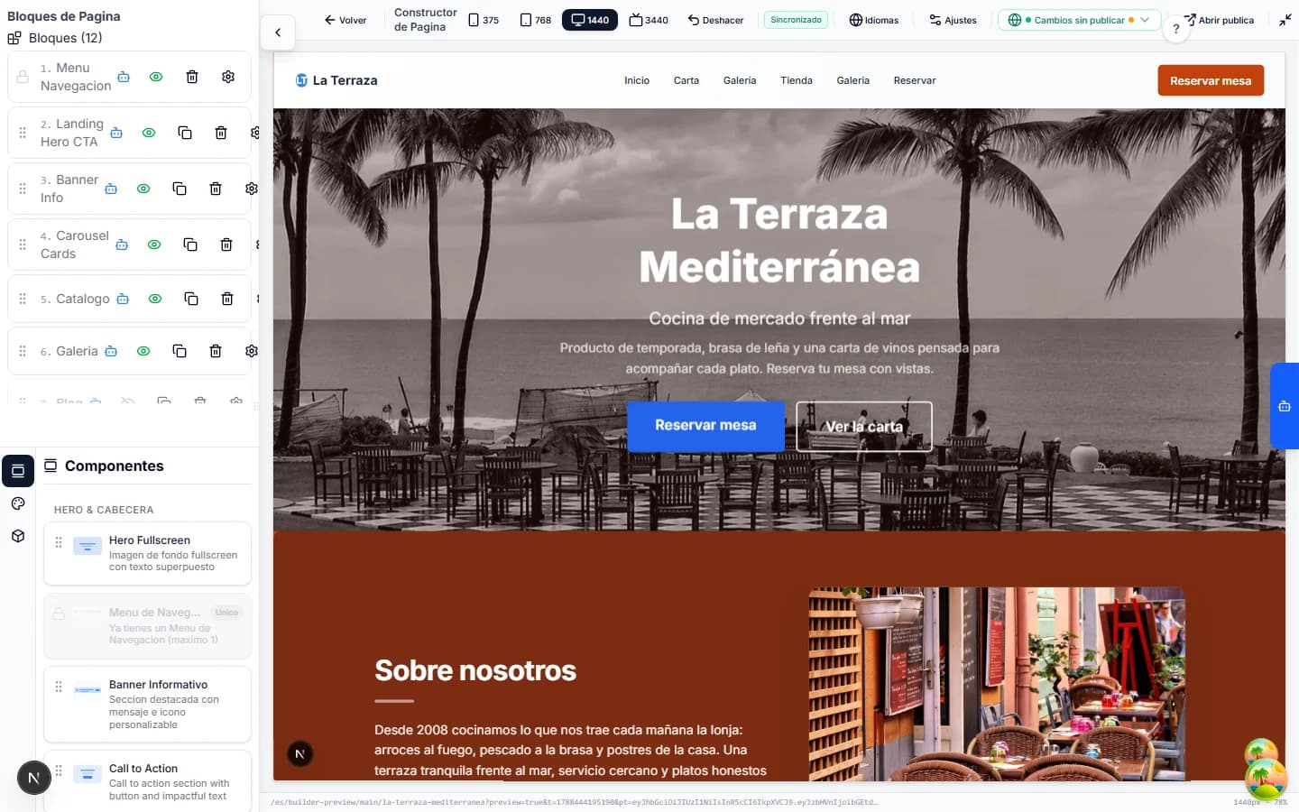 The Builder: blocks, text and images