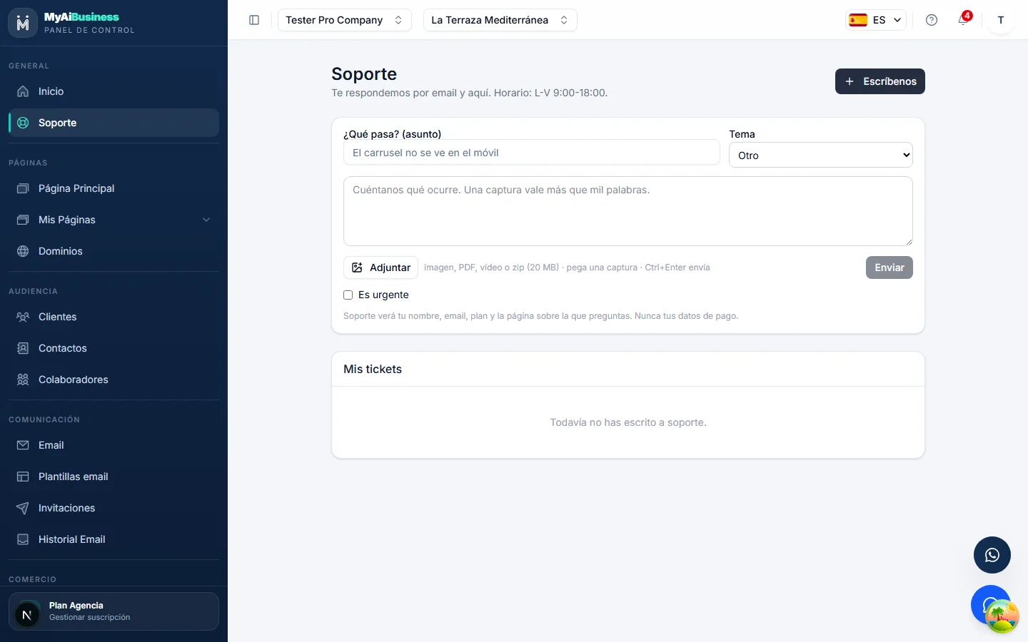 Getting help: support, chat and FAQ